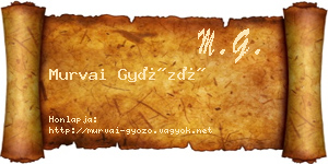 Murvai Győző névjegykártya